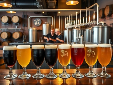 Craft beer selection